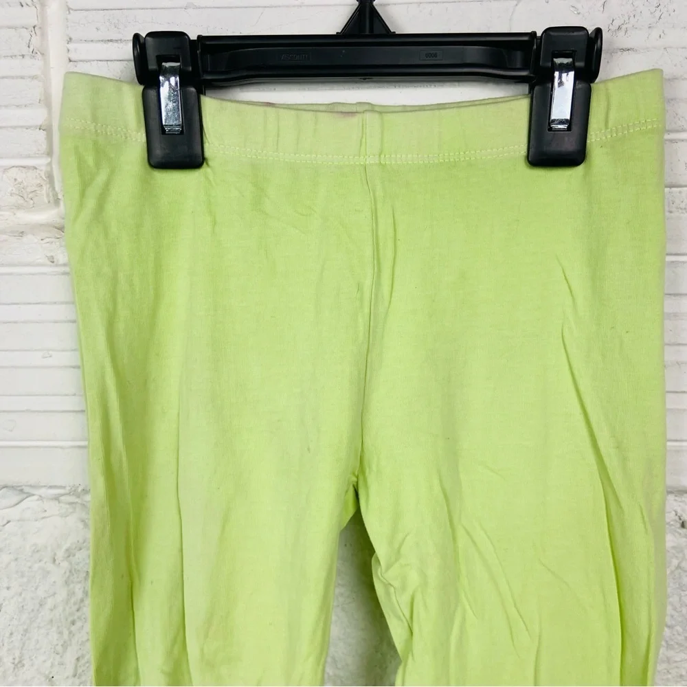 SO favorite Capri Lime Green Leggings with Lace Detail size 7